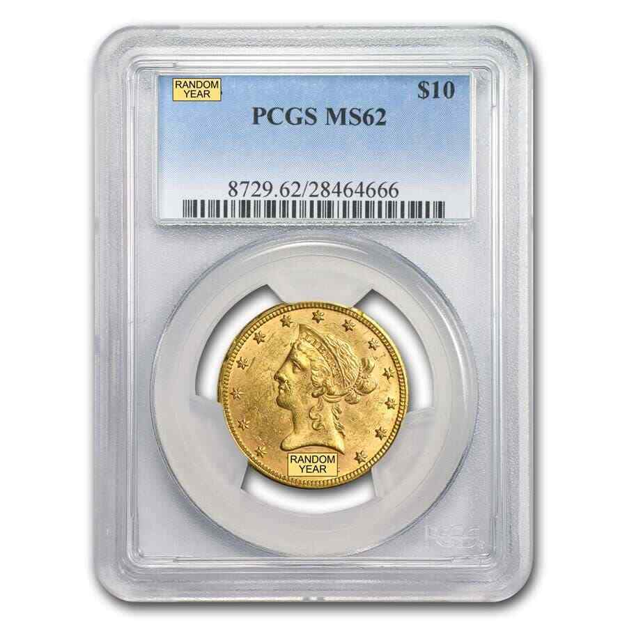 $10 Liberty Gold Eagle MS-62 PCGS (Random) - SKU #10247