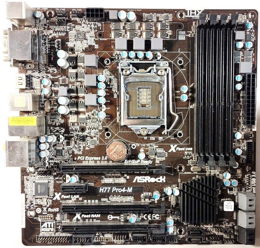 ASRock H77 Pro4-M Intel H77 chipset motherboard DDR3 THX USB 3.0 HDMI LGA1155