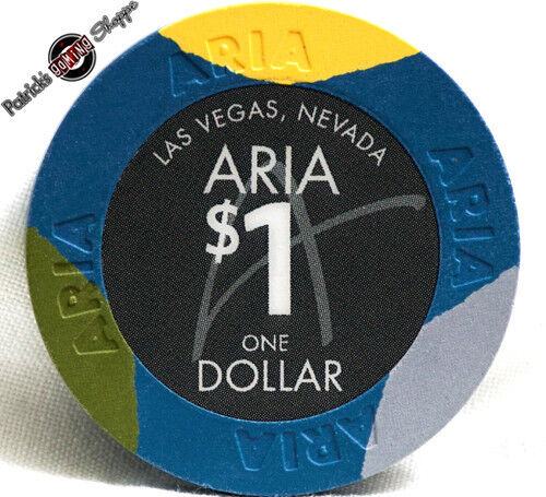$1 ONE DOLLAR POKER GAMING CHIP ARIA HOTEL CASINO LAS VEGAS NEVADA 2009 NEW