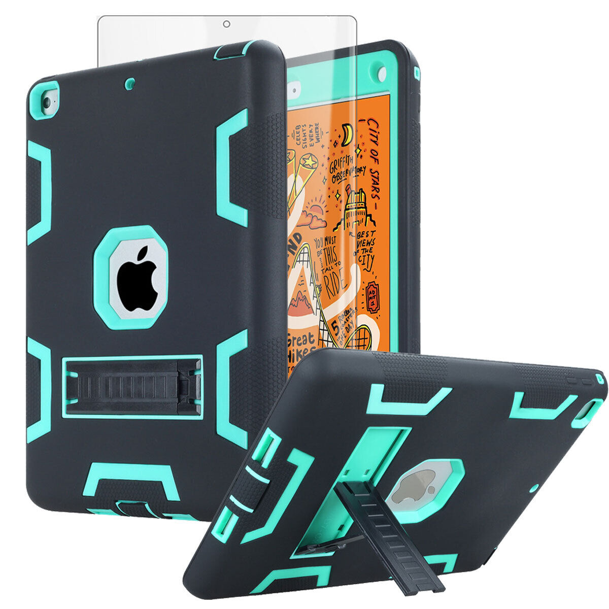 For Apple iPad Mini 1/2/3/4/5 Case 7.9-inch Shockproof Heavy Duty Stand Cover