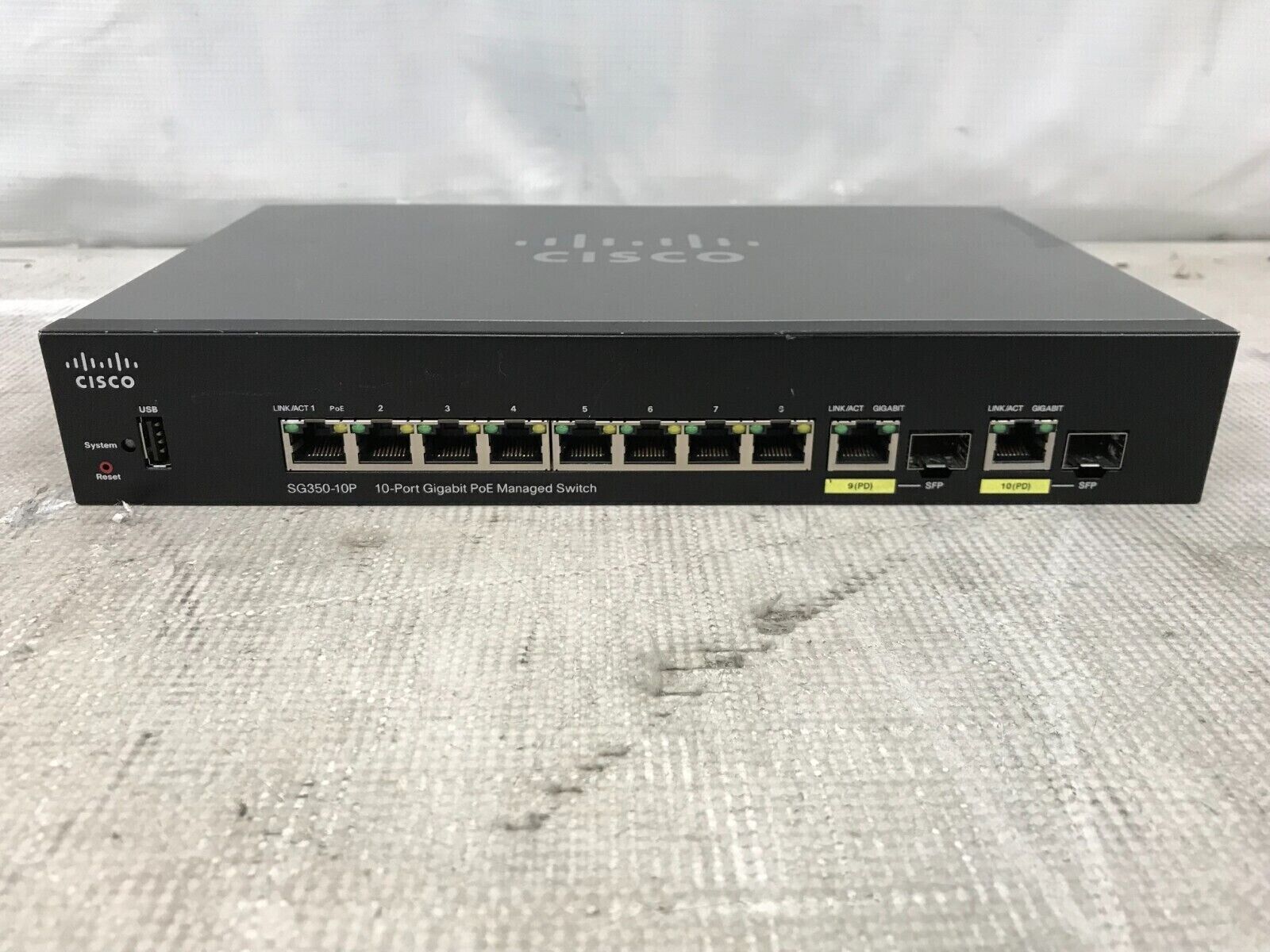 Cisco Systems SG350-10P / 10-Port Gigabit PoE Managed Switch
