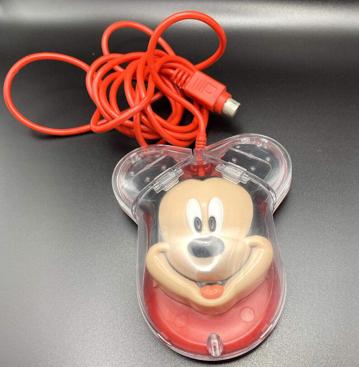 Vintage WWL Disney Mickey Mouse Wired Computer Mouse ~ Model 0175 ~ Red