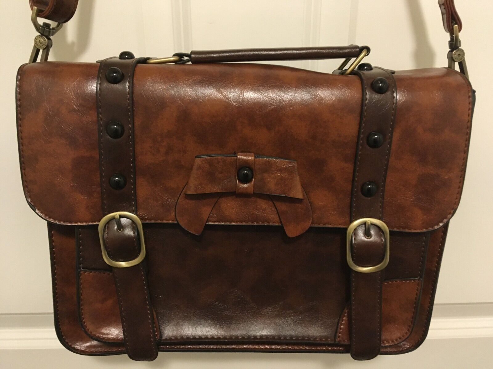New Ecosusi Bag Leather New Laptop Briefcase Brown 13