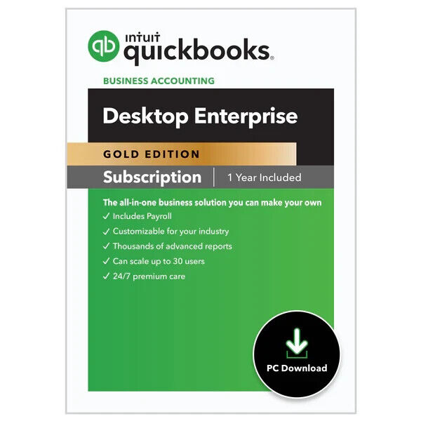 QuickBooks Enterprise 2024 Gold - 1 User  + Payroll 20% off LIFETIME DOWNLOAD