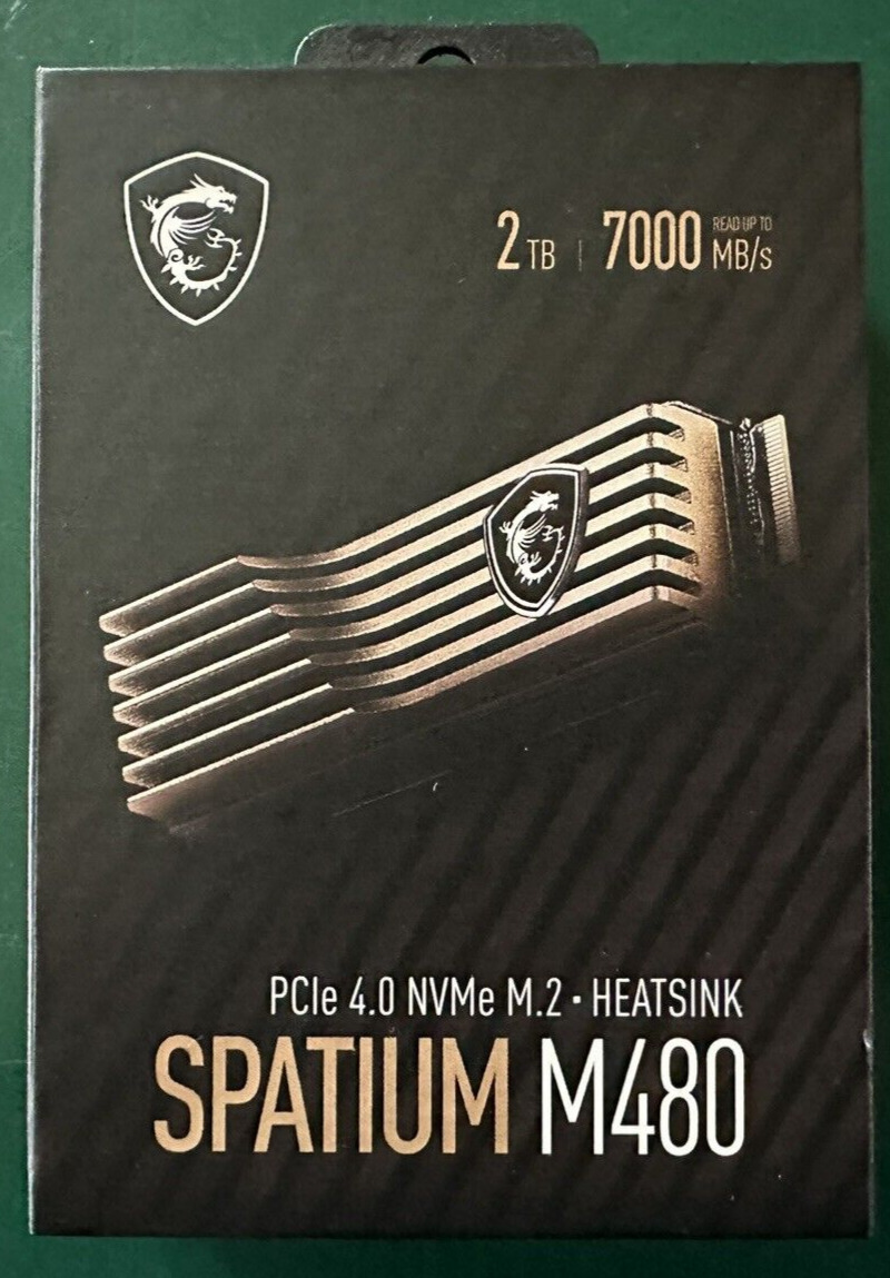MSI SPATIUM M480 PRO PCIe 4.0 NVMe M.2 2TB Solid State Drive (SSD) - New