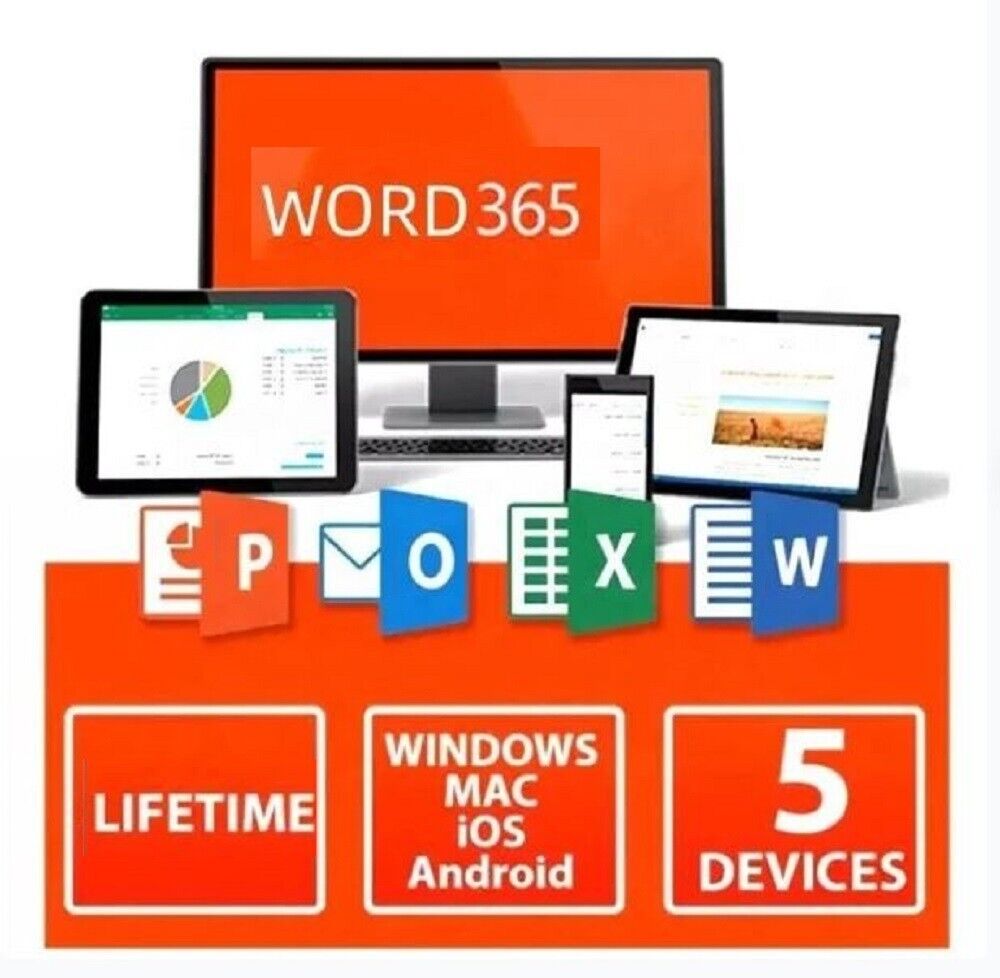 Microsoft Office 365 Personal ONE YEAR , PC/MAC/IOS/ANDROID