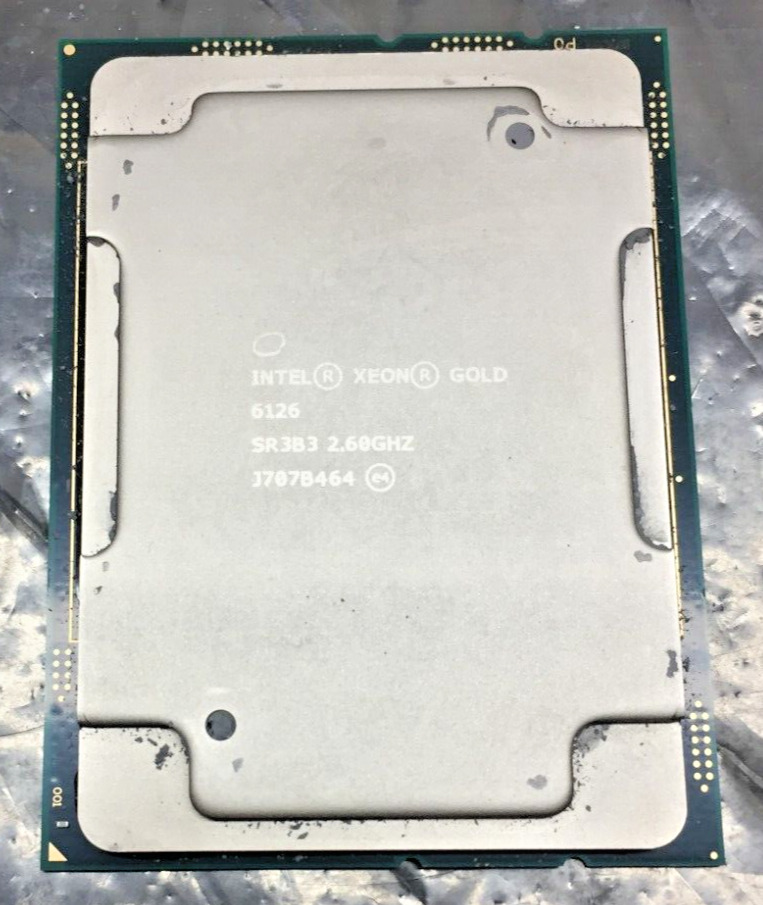 Intel Xeon Gold 6126 / SR3B3  2.60GHz 19.25MB  12-Core CPU Socket LGA3647