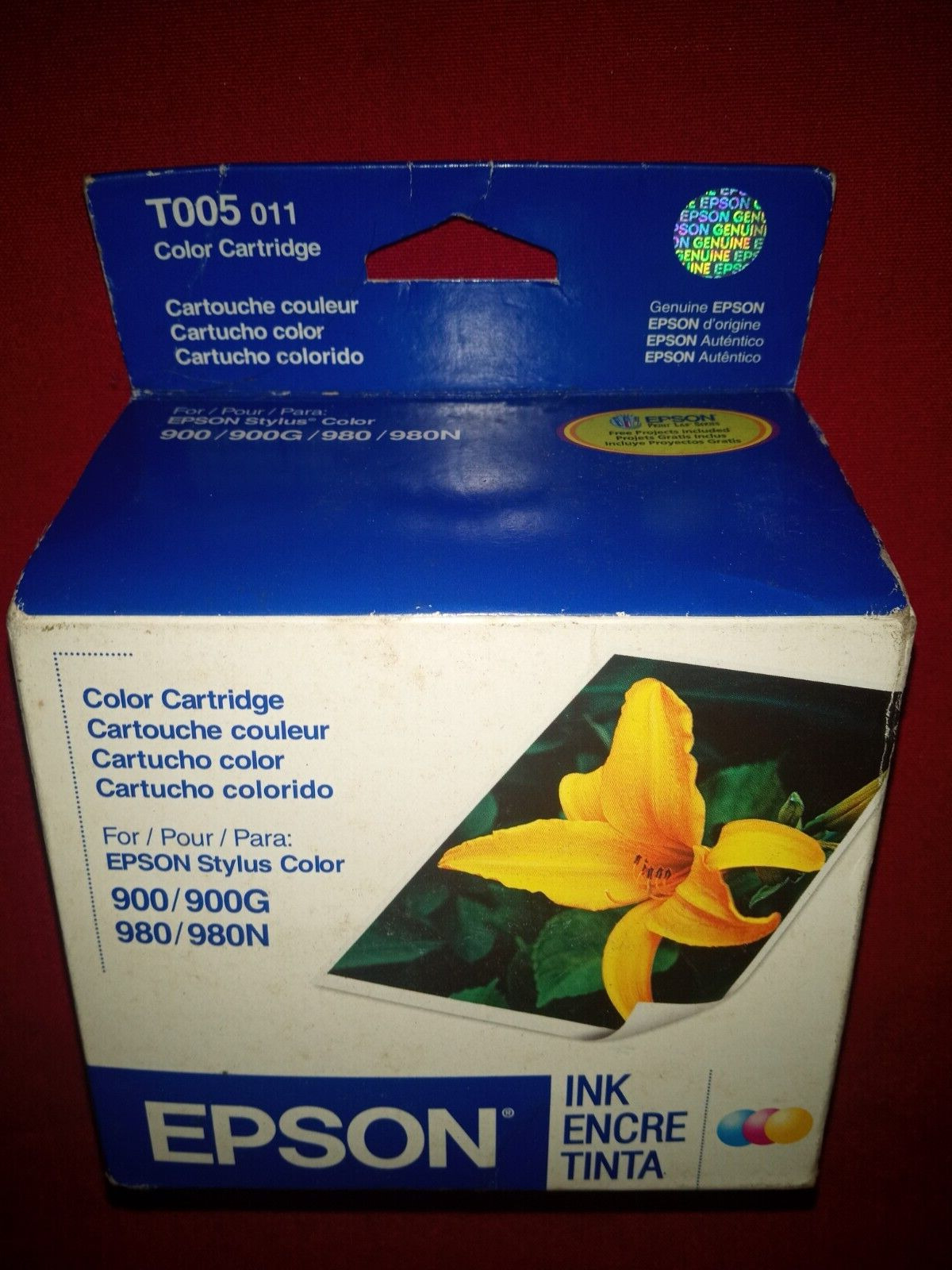 Genuine Epson Stylus T005/T005001 Color Ink Cartridge EXPIRED 7/2004 READ INFO