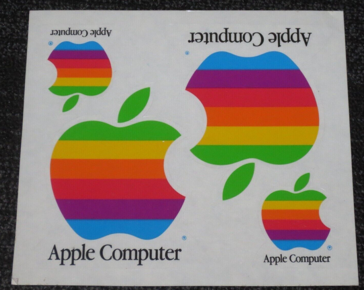 ☆ Vintage APPLE COMPUTER Sticker Set - - Guaranteed Original 1978 Rainbow