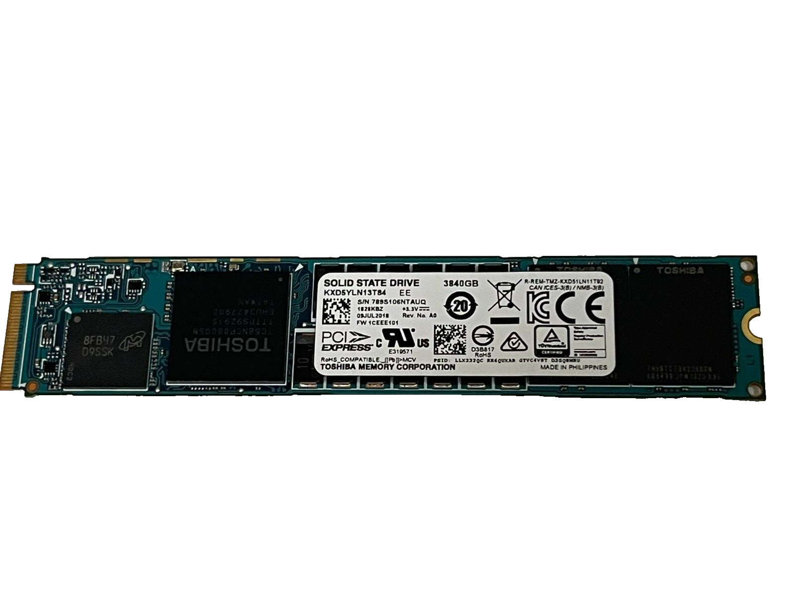 HDS-TMN-KXD5YLN13T84 Supermicro XD5 3.84TB PCI Express 3.1 x4 NVMe M.2 22110 Int