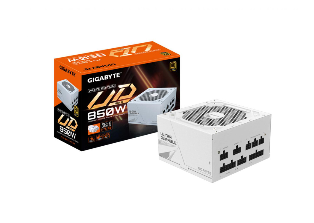 GIGABYTE Power supply 850W UD850GM PG5, 80 PLUS GOLD, White
