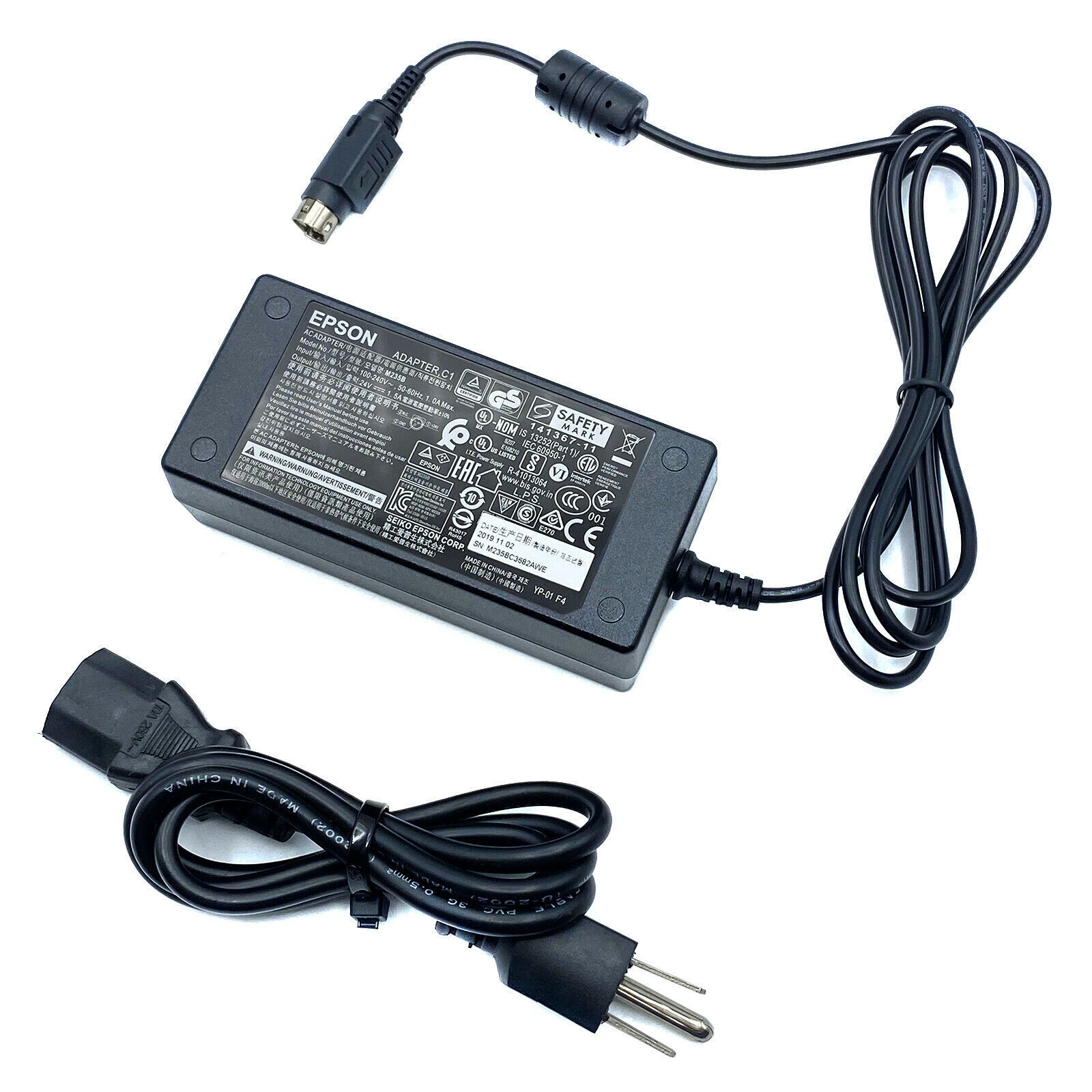 Open Box Original Epson AC Adapter for Epson TM-U295 Receipt Slip Printer w/Cord