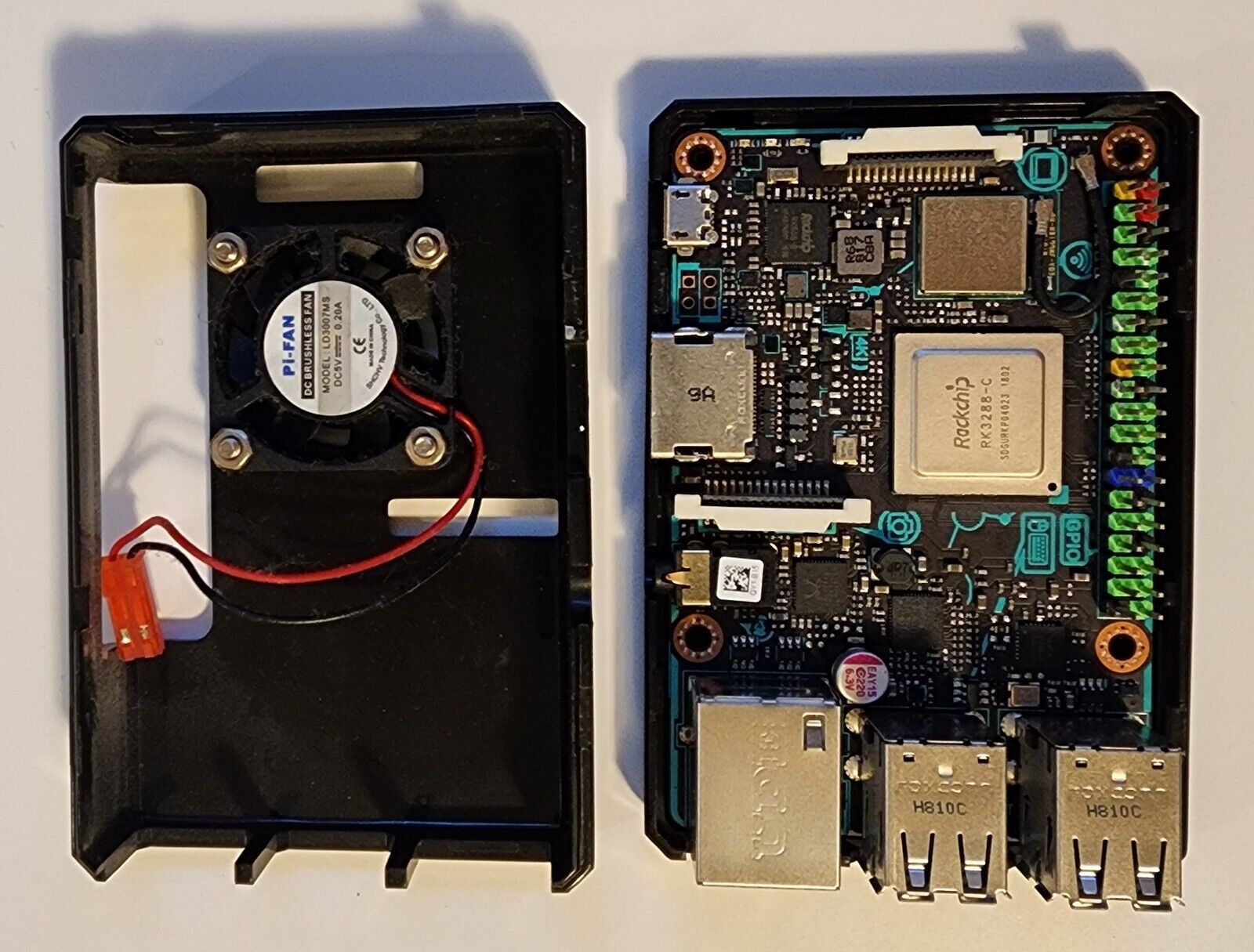 ASUS Tinker Board REV 1.2 with case & fan 1.8GHz Quad Core CPU 2GB RAM
