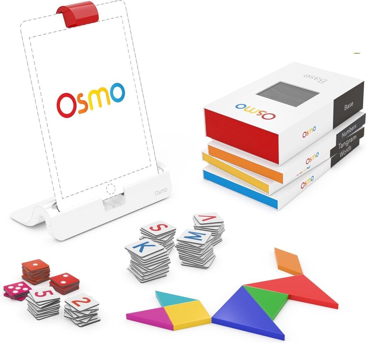 Osmo Genius Kit for iPad - Base - Numbers - Words - Tangram Learning Set
