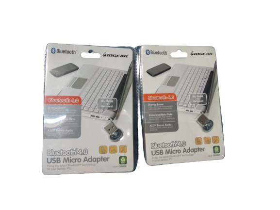 LOT OF 2 IOGEAR USB Bluetooth 4.0 Micro Adapter Dongle NEW sealed