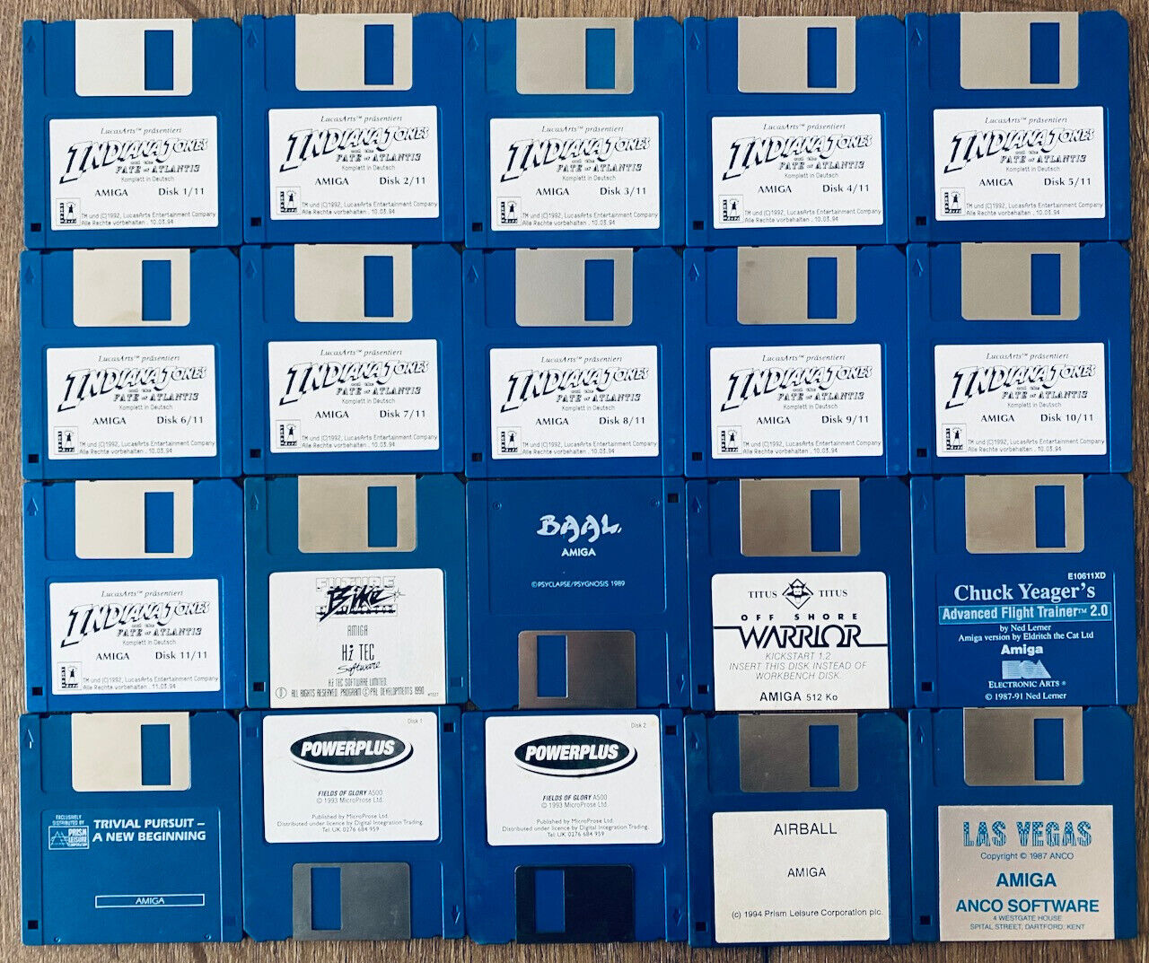 Amiga Commodore 20 Games Floppy Discs
