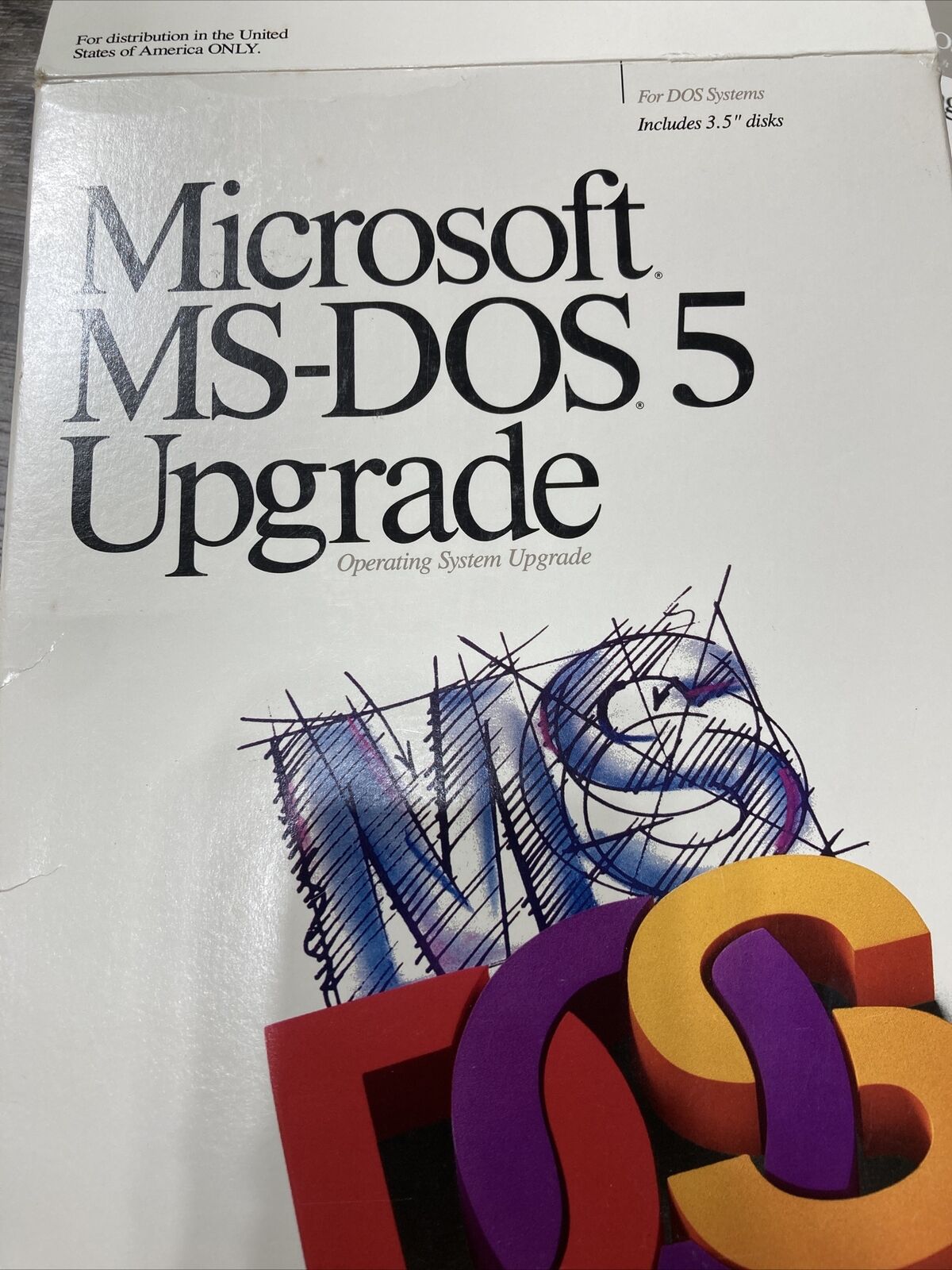 VINTAGE MICROSOFT MS-DOS 5 UPGRADE 5.25