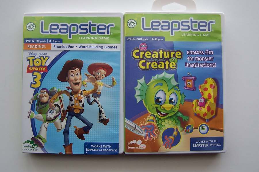 Leap Frog Leapster Learning Games Lot #1 Toy Story 3 & Creature Create