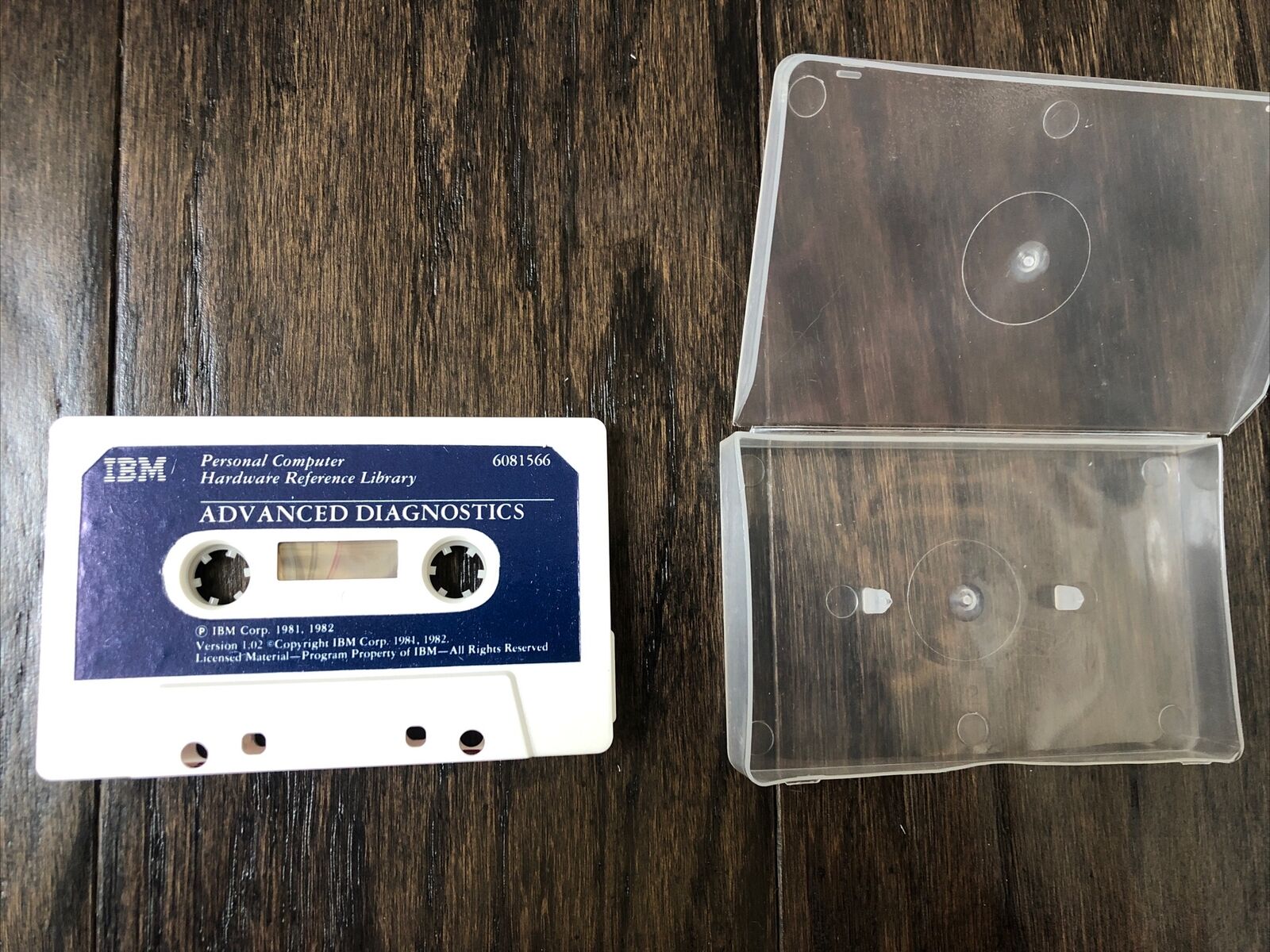 Vintage 1981 IBM 5150 Diagnostic Cassette Tape in Plastic Case, looks new
