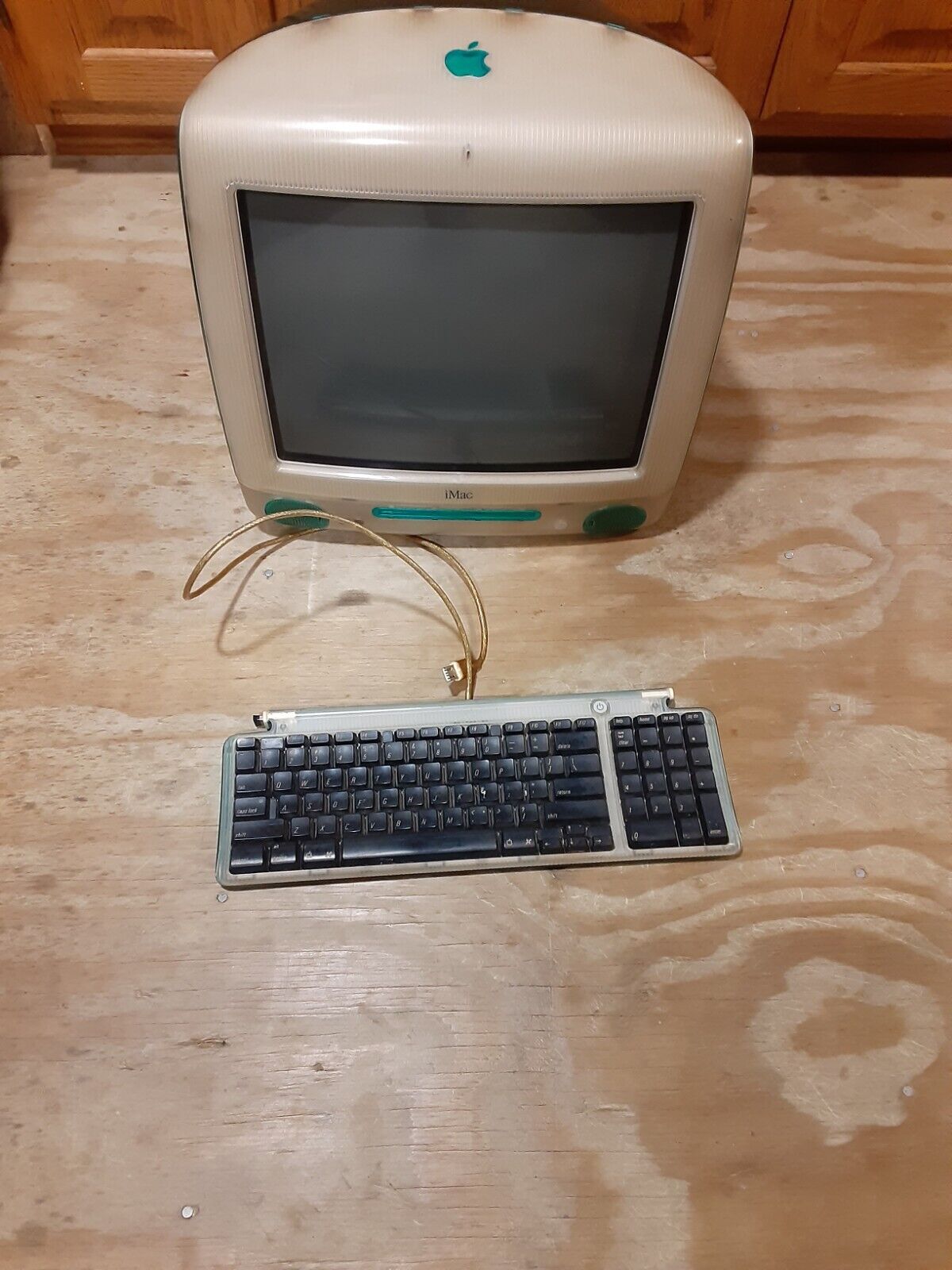 1999 Apple iMac All-In-One Computer Blueberry Vintage Original Keyboard READ 