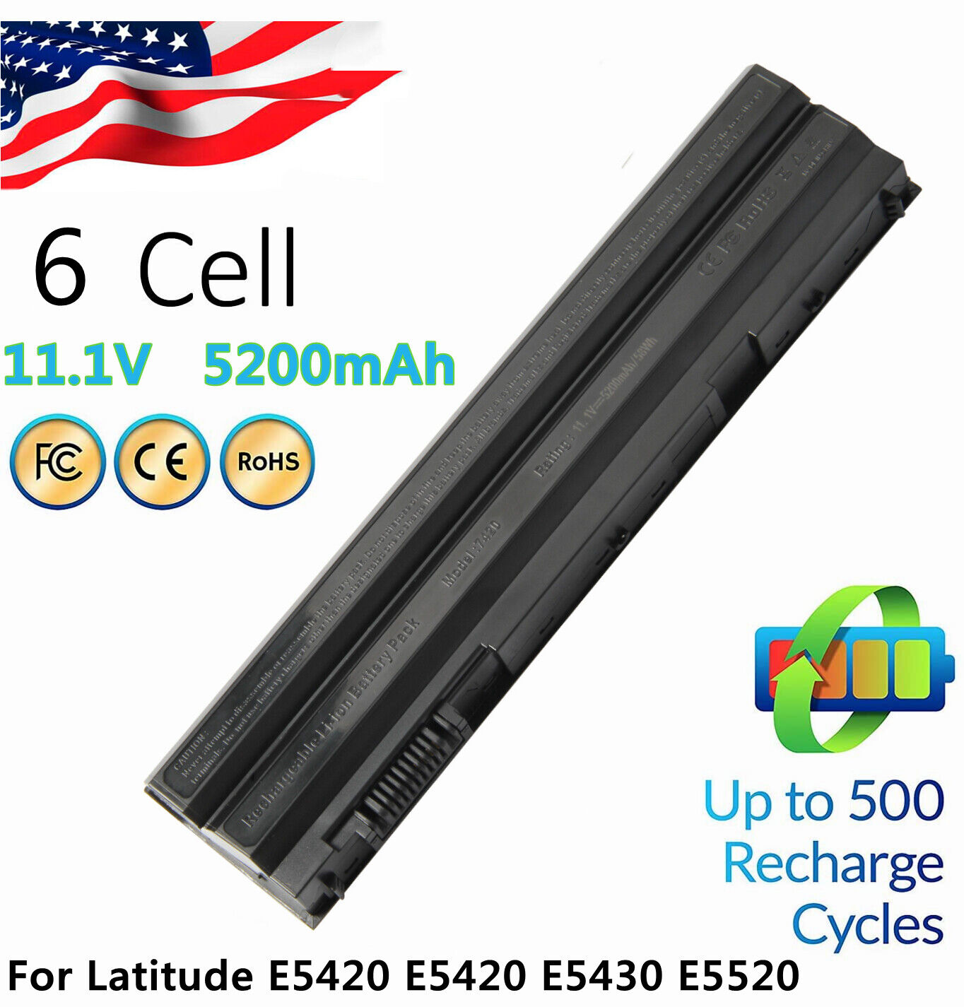 T54FJ Battery for Dell Latitude E6440 E5430 E5520 E5530 E6420 E6430 E6520 8858X