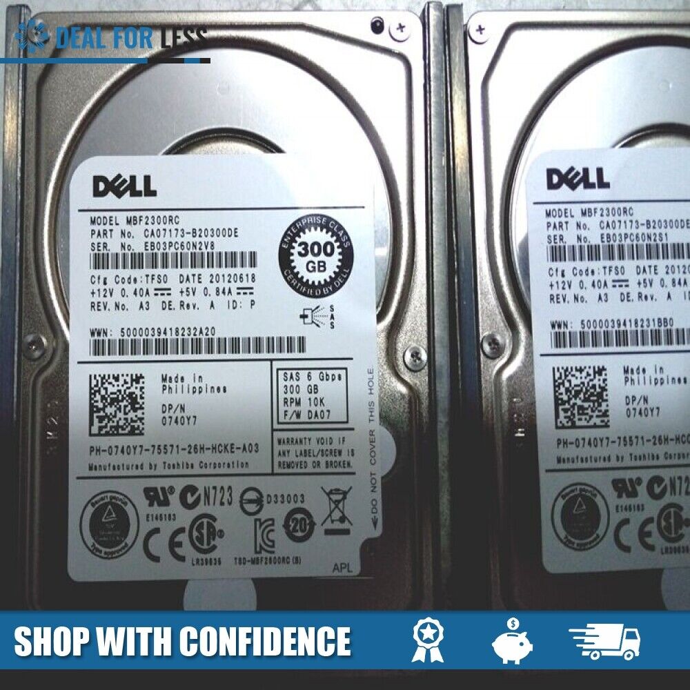 Dell 0740Y7/740Y7- 300GB 10k 6g 2.5\