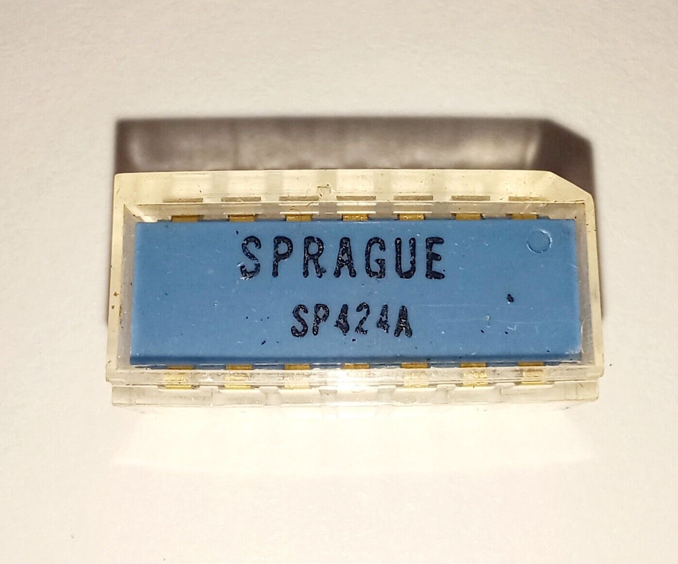 Sprague SP424A A IC chip microchip DIP-14 vintage late 60\'s  Gold plated legs