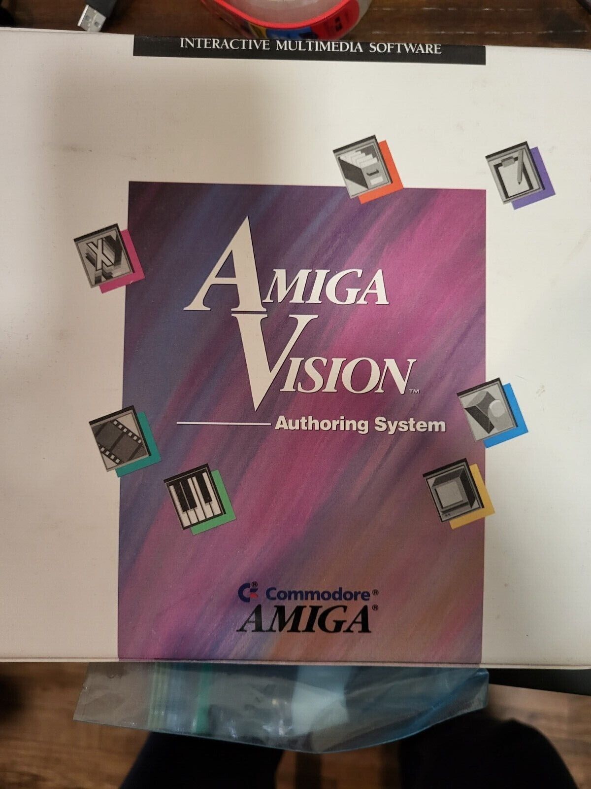 Amiga Vision Authoring System Manual and Disks plus Amiga Clips AS260