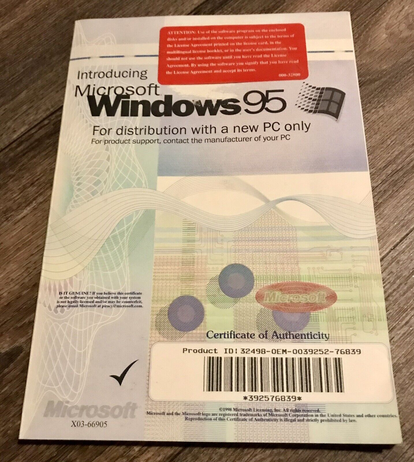 Vintage Windows 95 Instruction Manual
