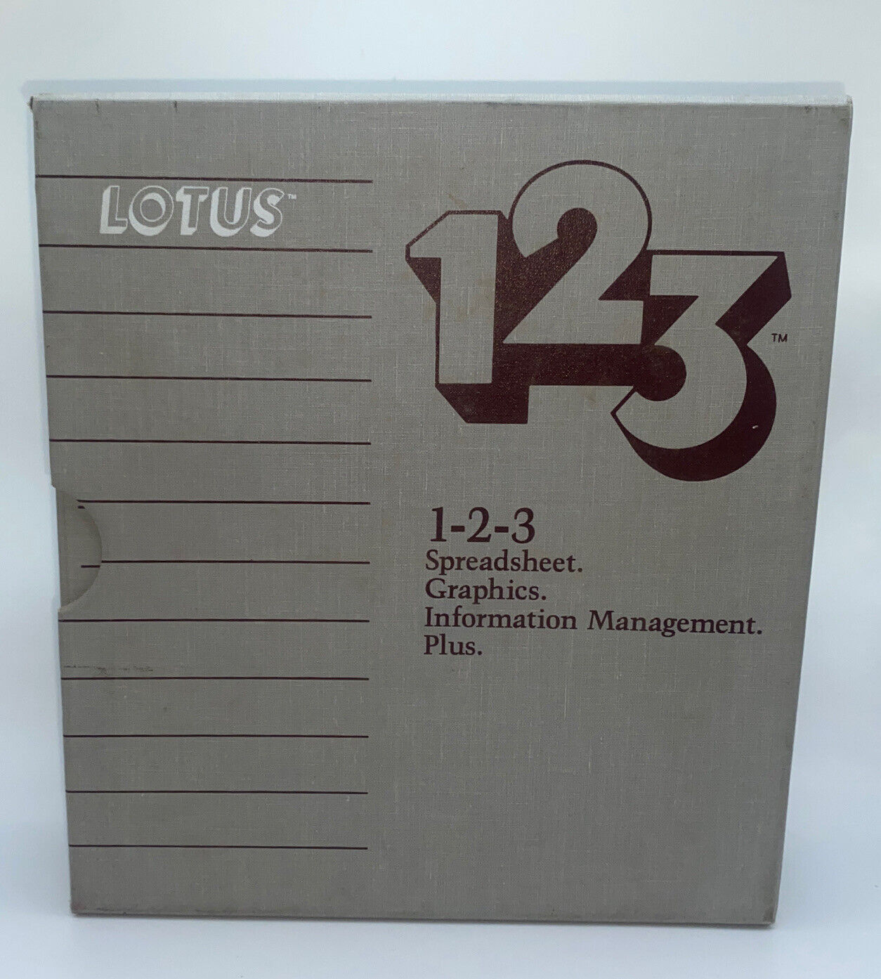 1983 Lotus 123 Spreadsheet Graphics Info Management Plus (No Software Included)