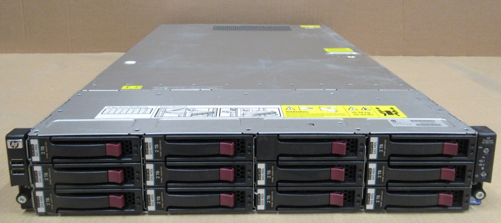 HP Proliant DL180 G6 E5620 Quad Core 2.4GHz 12GB 22TB 2U Rack Server 507168-B21