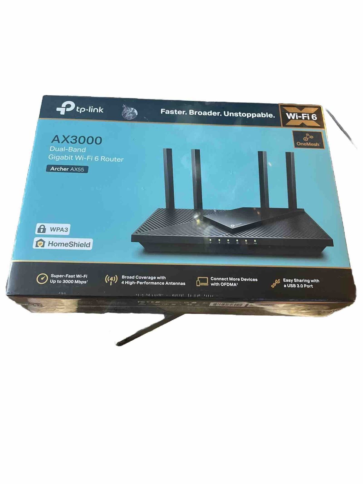 TP-Link AX3000 Dual-Band Gigabit Wi-Fi 6 Router - Archer AX55 *New*