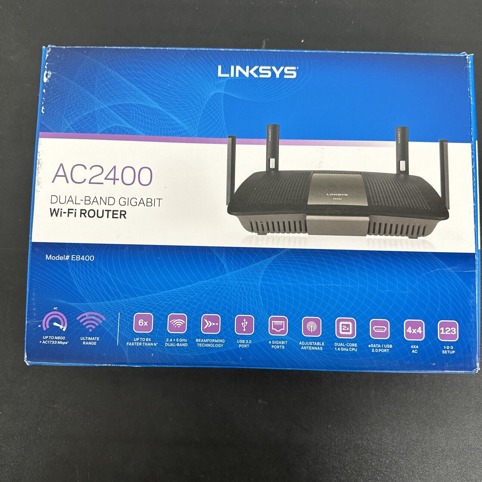 Linksys E8400 AC2400 Dual-Band WiFi Router 1733 Mbps  