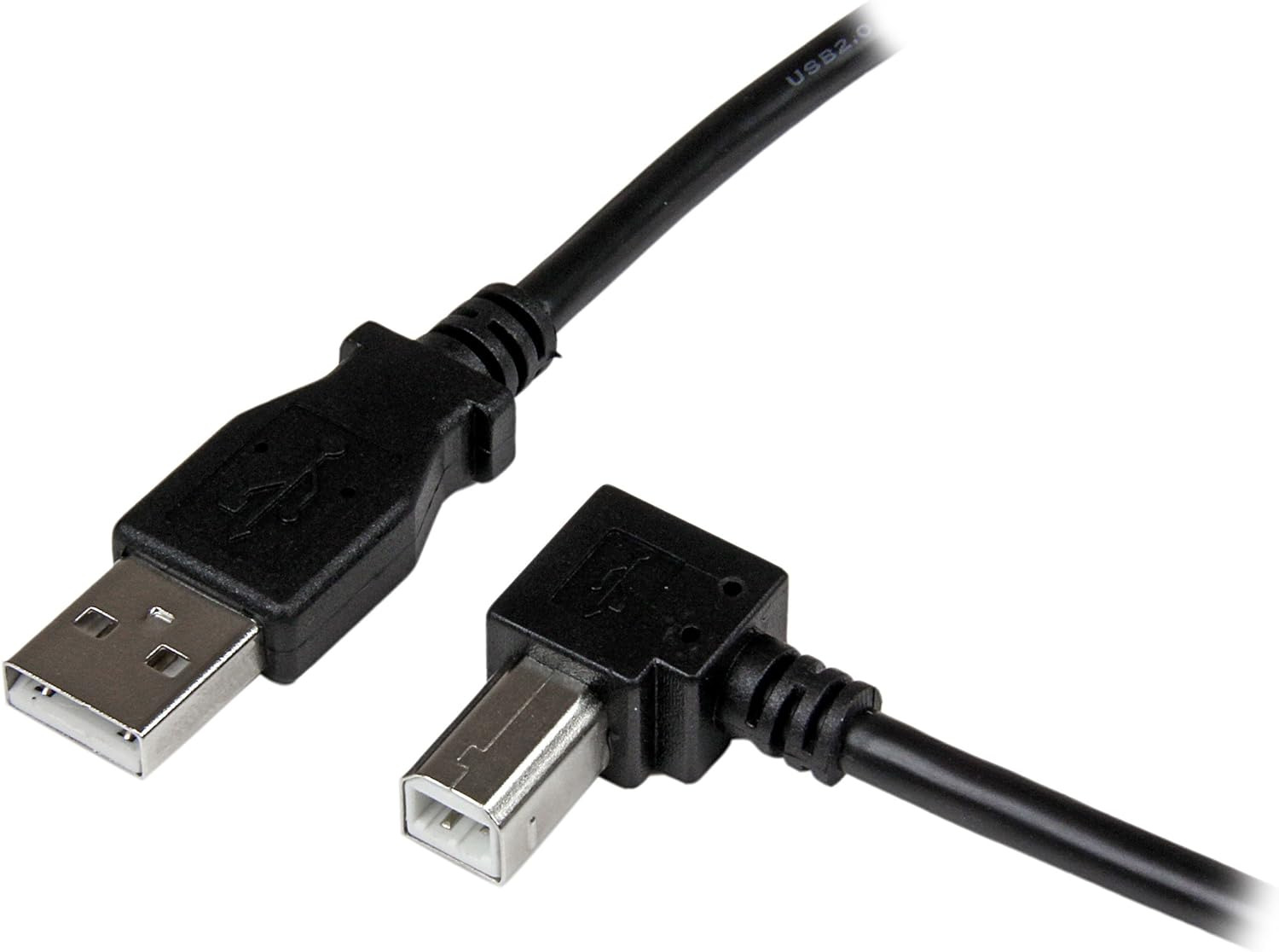 Startech.Com 2M USB 2.0 a to Right Angle B Cable Cord - 2 M USB Printer Cable - 