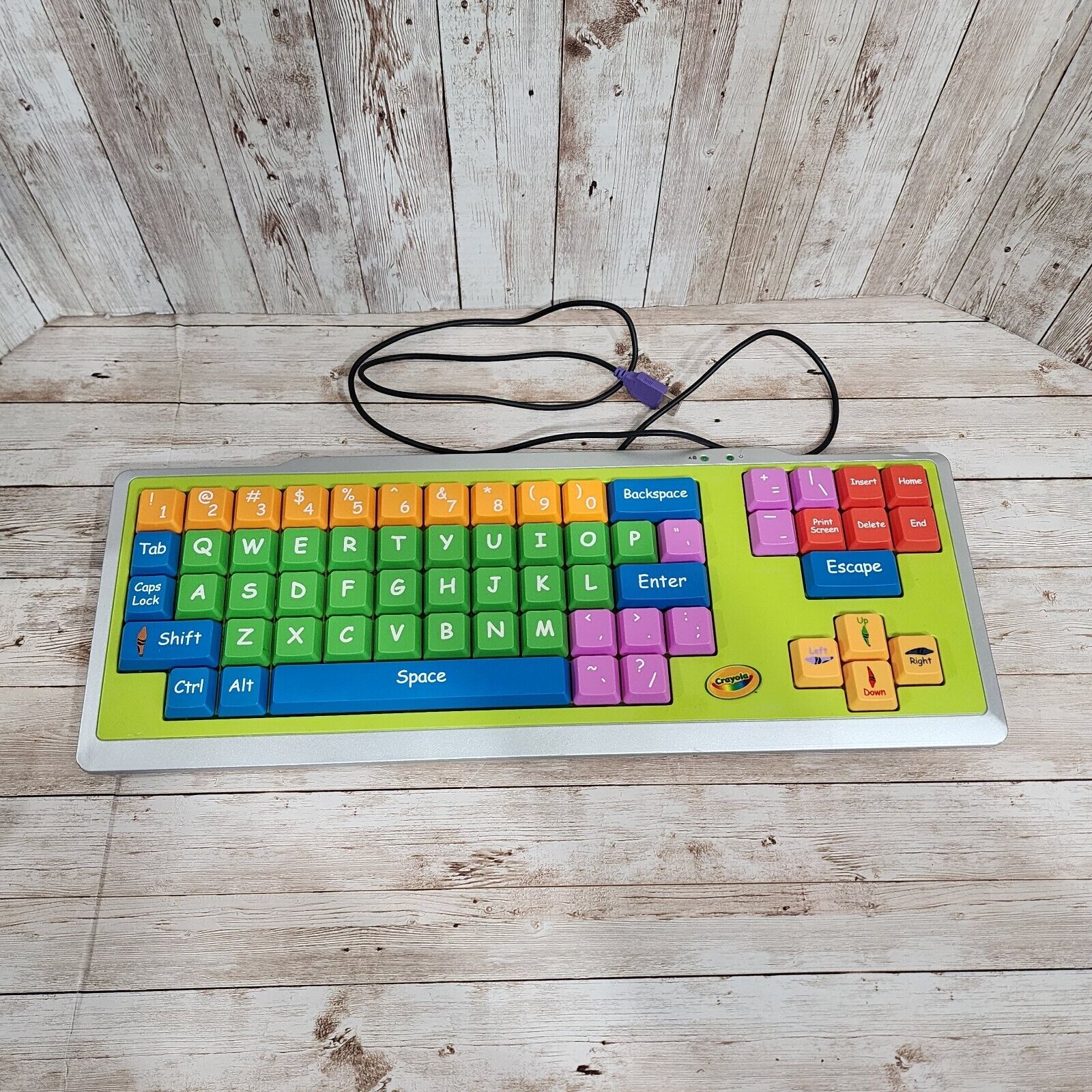 Crayola EZ Type Keyboard USB Plug & Play PC Computer Large Button Keys *Works*