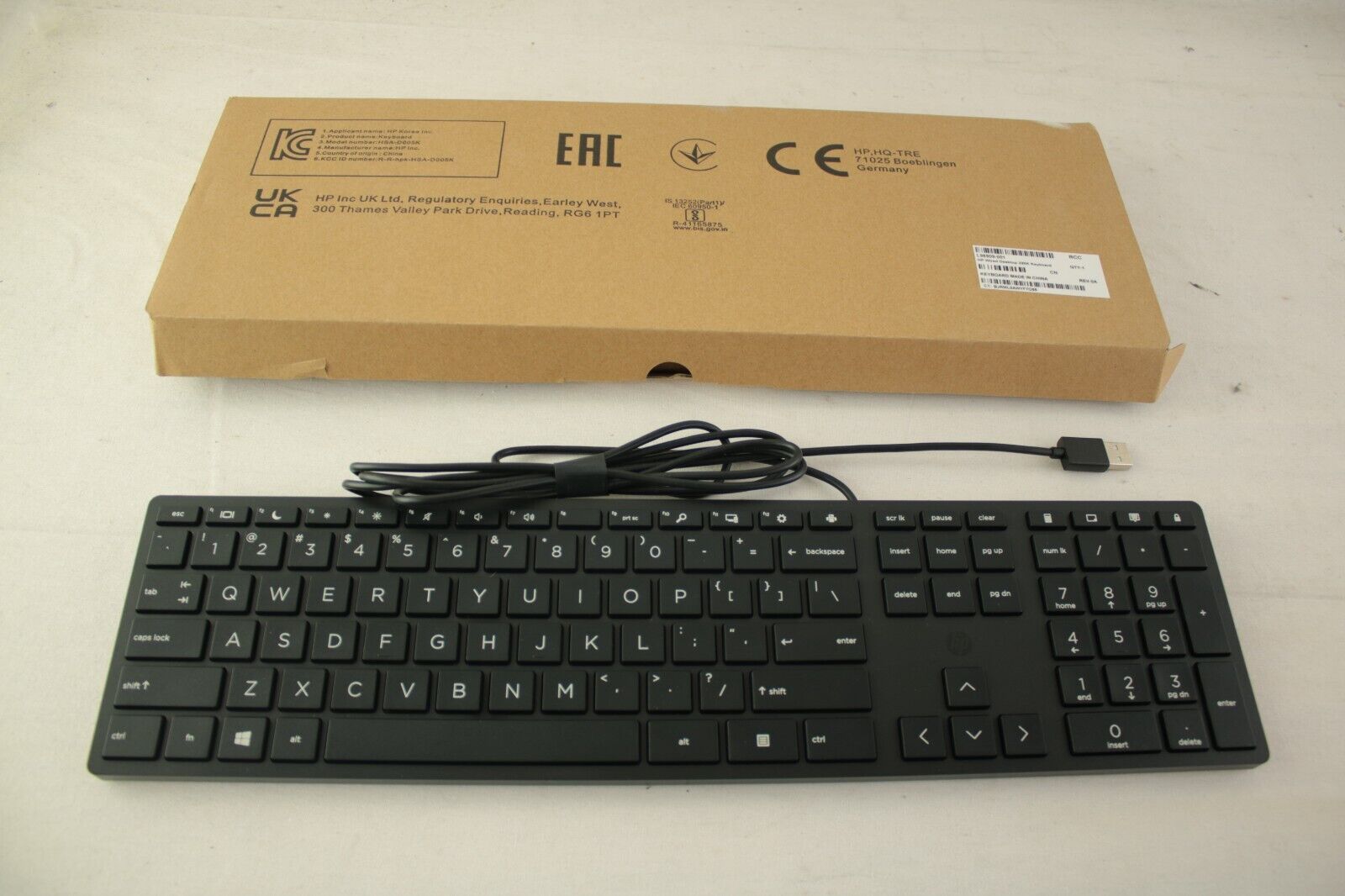 *Lot of 10* HP Wired Desktop 320K Keyboard Wired Keyboard L96909-001 NEW/SEALED