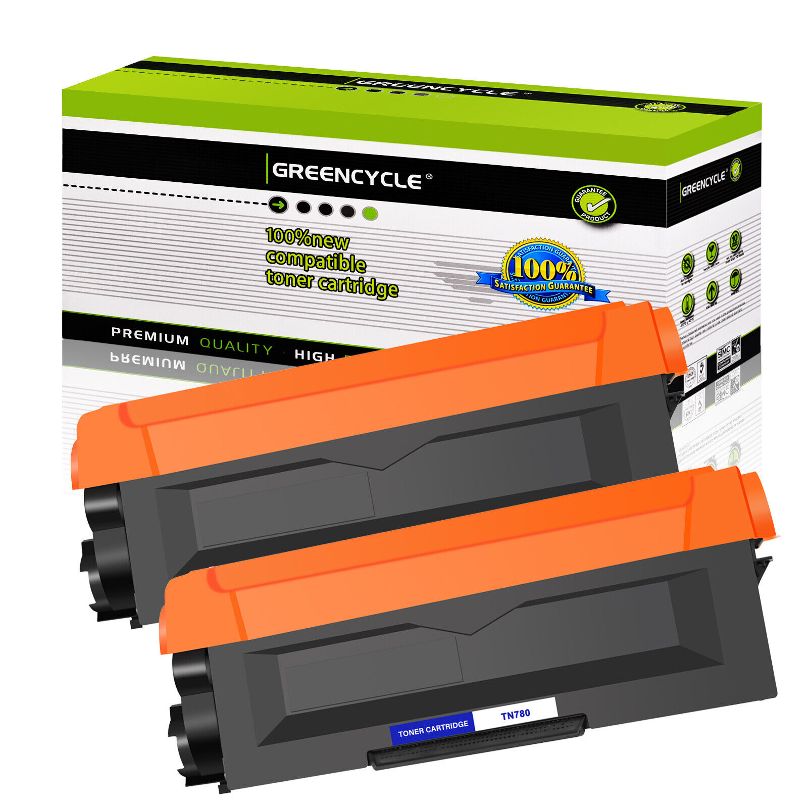 2 Pack TN780 Toner Cartridge Fits For Brother MFC-8810DW MFC-8910DW MFC-8710DW