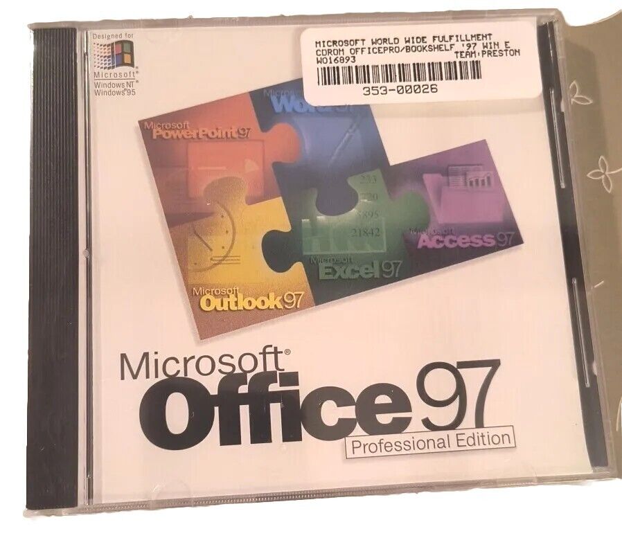 Microsoft Office 97 Professional Edition - Word Excel PowerPoint Access SEALED