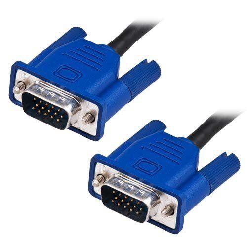 50 FT 15M Blue Head Premium SVGA VGA PC Monitor Cable 15 Pin Male / Male - NEW