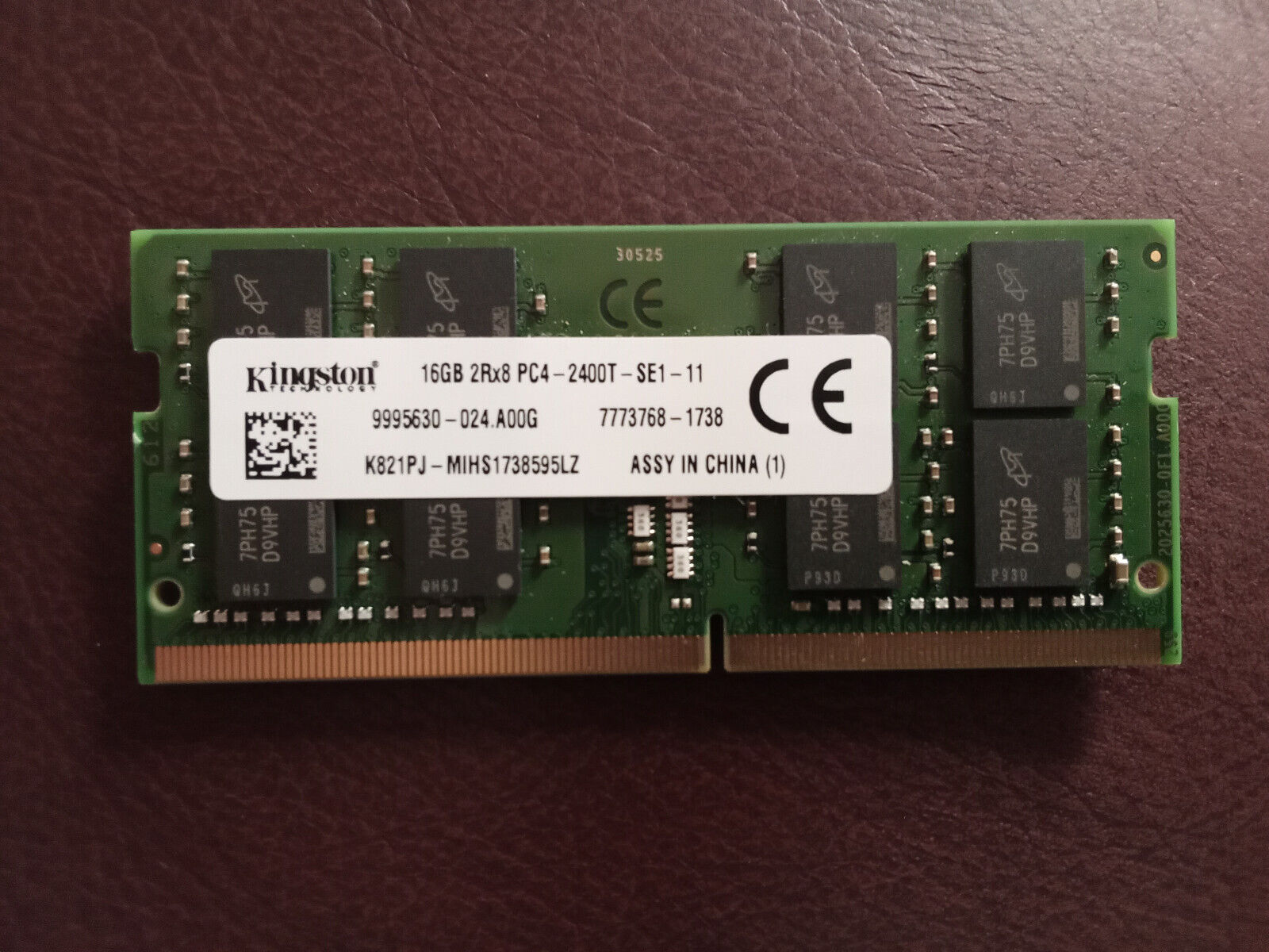 Kingston 16GB (1x 16GB) PC4-2400T 260-Pin Laptop Memory RAM NICE