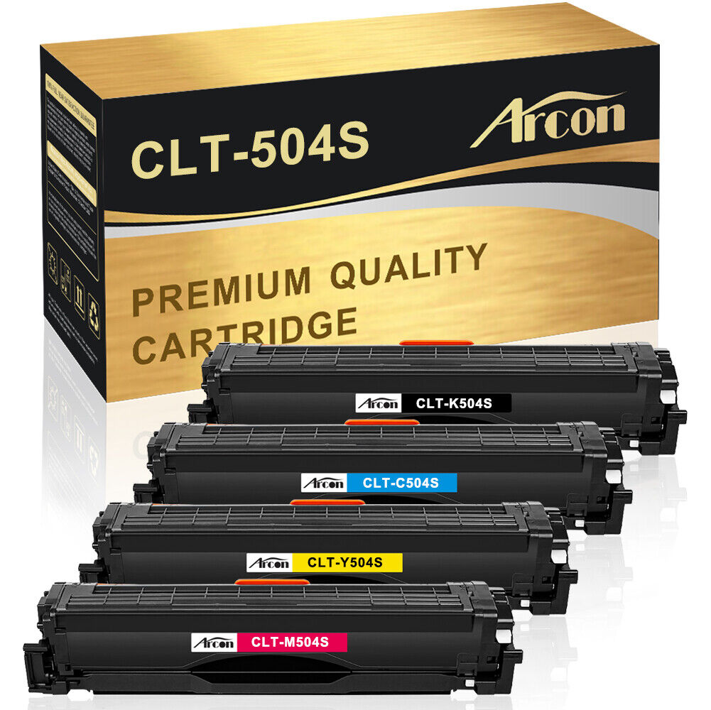 4 Pack CLT-K504S 504 Toner Cartridge Set for Samsung Sl-C1860FW Sl-C1810W C1810