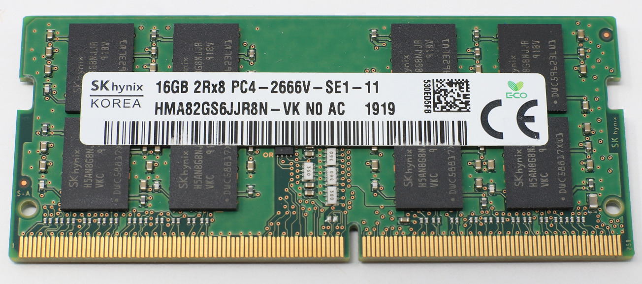 SK Hynix 16GB 2Rx8 2666 MHz DDR4 SODIMM Laptop RAM PC4 260pin HMA82GS6JJR8N