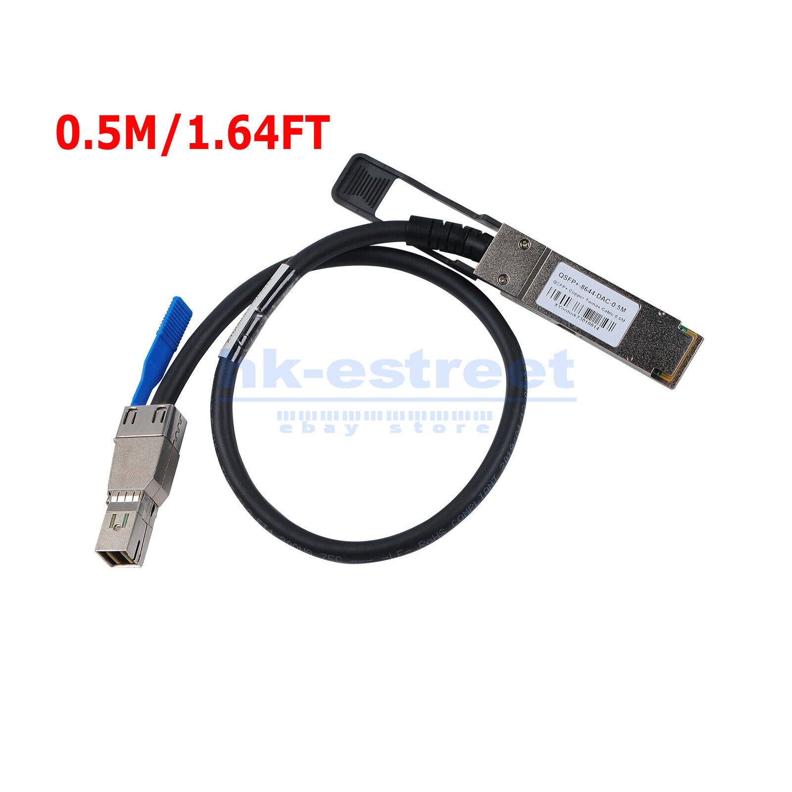 12G External Mini SAS HD SFF-8644 to QSFP(SFF-8436) Hybrid SAS Cable 0.5~2 Meter