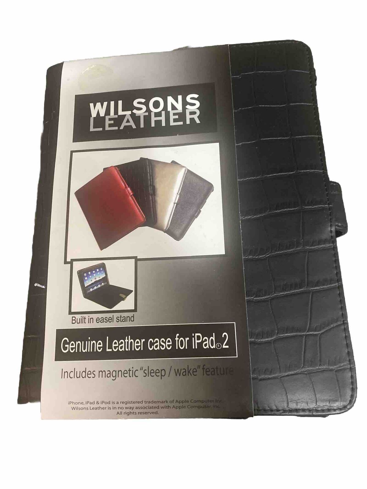 Wilson's Genuine Leather Case iPad 2, 3, 4 Generation Black Sleep/Wake 9.5x7.25