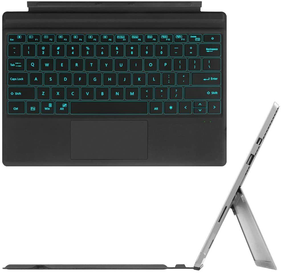 7 Color Backlit Wireless Bluetooth Keyboard for Microsoft Surface Pro 7/6/5/4/3