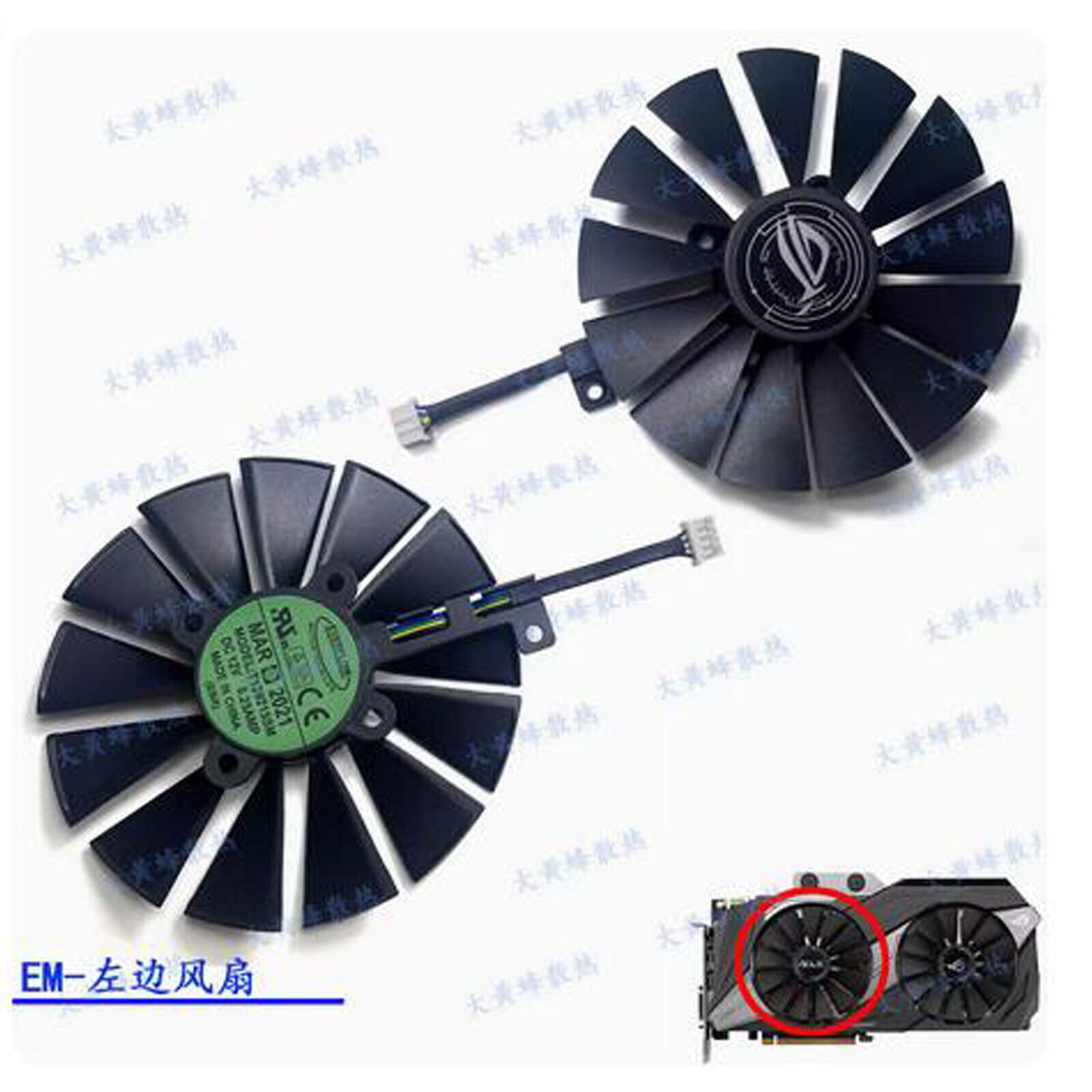 For ASUS GTX1080ti ROG POSEIDON Platnium Graphics Card Fan T129215SM Parts
