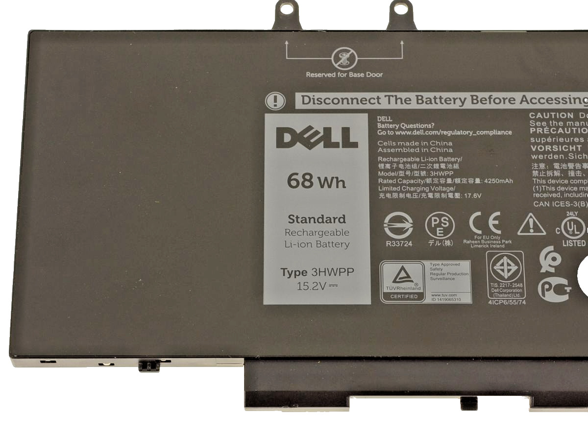 Dell OEM Original Latitude 5400 Chromebook Laptop Battery, 4-Cell 68Wh, 3HWPP