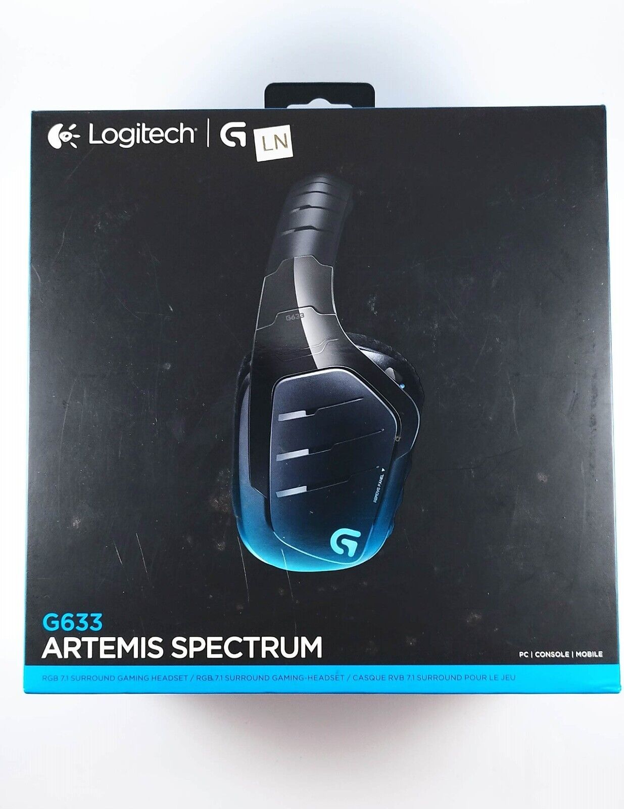 Logitech G633 Artemis Spectrum Black Over the Ear Gaming Headset USED WORKING