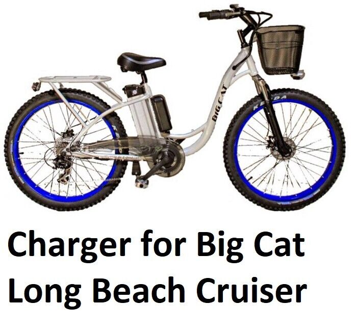 🔥power supply  battery Charger For Big Cat Long Beach Cruiser electric bike