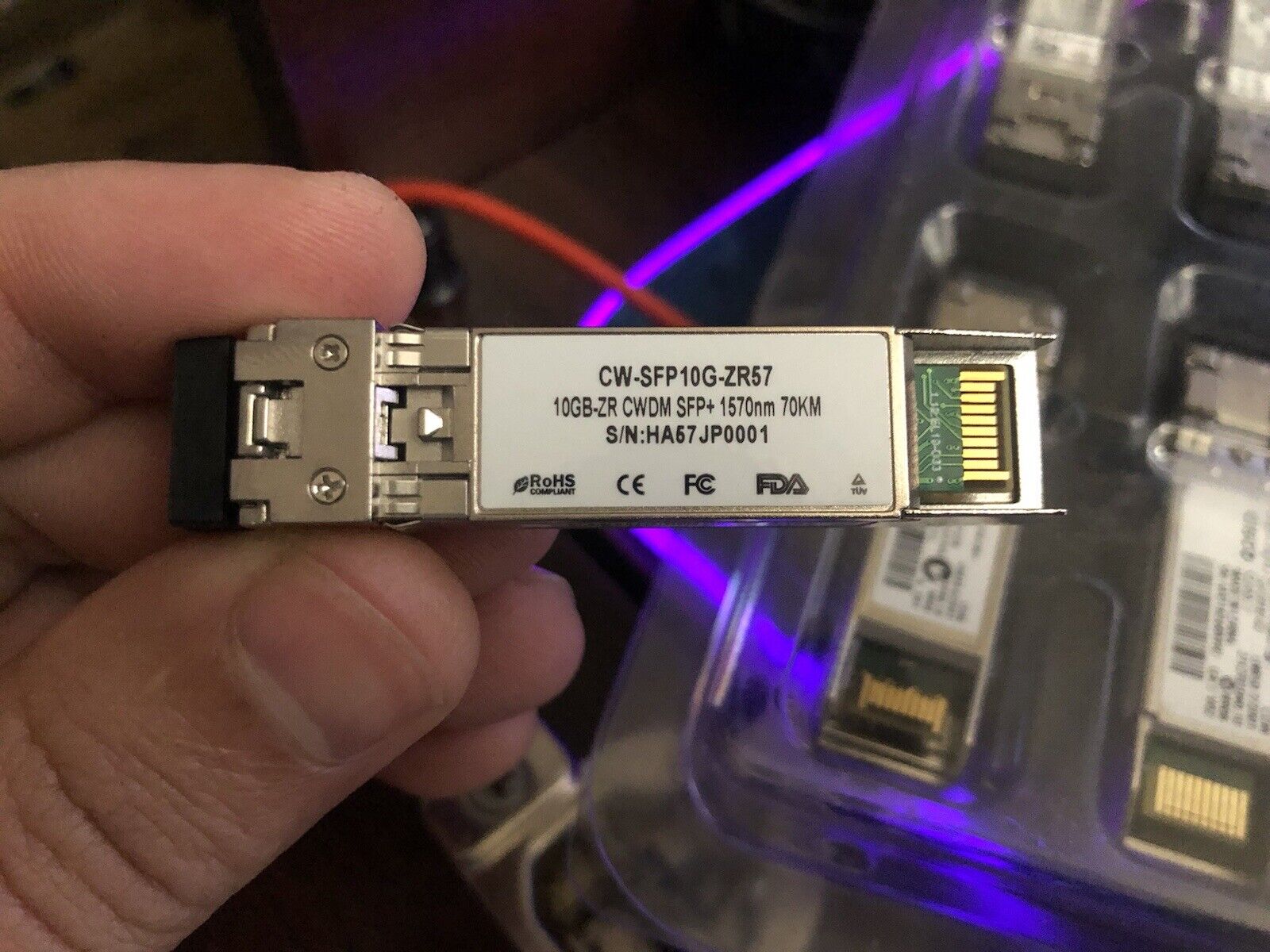 CWDM SFP+ 10G 1570nm 70KM. (EXTREMELY GOOD CONDITION)